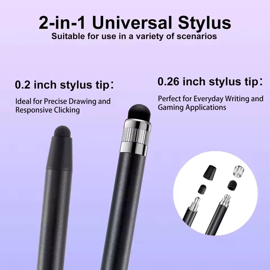 T.F.SKYWINDINTL Eingabestift für Touchscreen mit zwei Spitzen für iPad, iPhone und Android ohne Bluetooth oder Aufladen - Bild 2