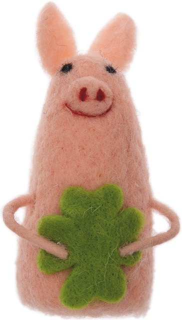 Handgefilztes Glücksschweinchen von Rico Design in Rosa, Höhe: 13 cm - Bild 1