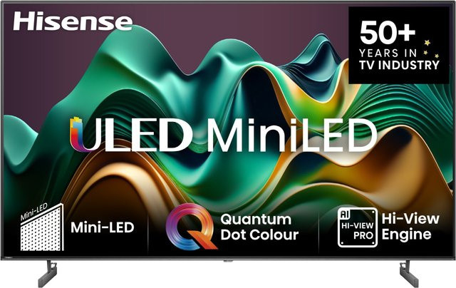 Hisense 75U6NQ Mini LED Smart-TV in Schwarz mit 4K Ultra HD, 189 cm (75 Zoll), Sprachsteuerung, Wi-Fi und Bluetooth - Bild 1