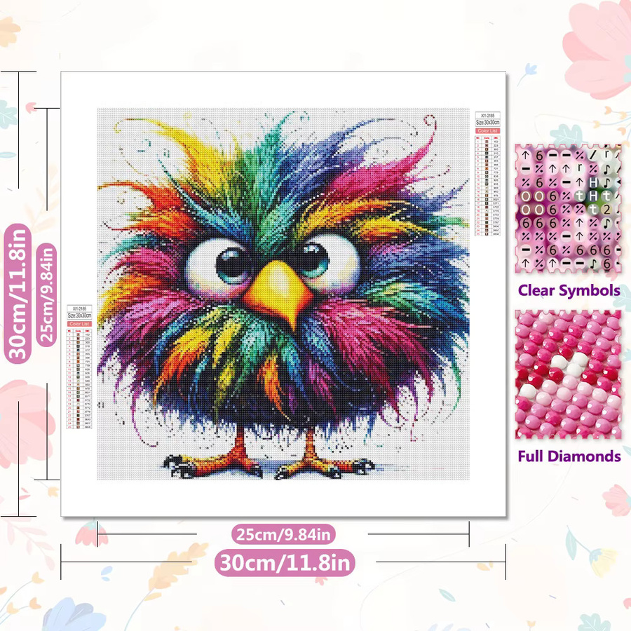 EverShine 5D Diamantmalerei Huhn DIY Mosaik Set mit Rundbohrern in Multicolour, B/H/T: 20 x 20 x 20 cm - Bild 2