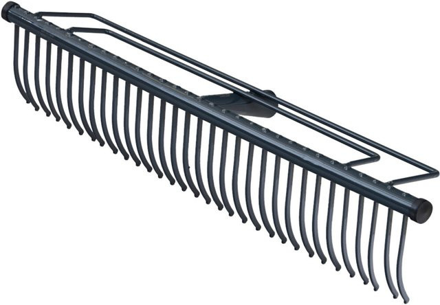 SIENA GARDEN Rasenrechen aus Metall in Anthrazit und Schwarz, Länge: 60 cm - Bild 1