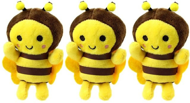 Yiran Health & Beauty Bienenpuppe Plüschtier, Schlüsselanhänger, 12cm - Bild 1