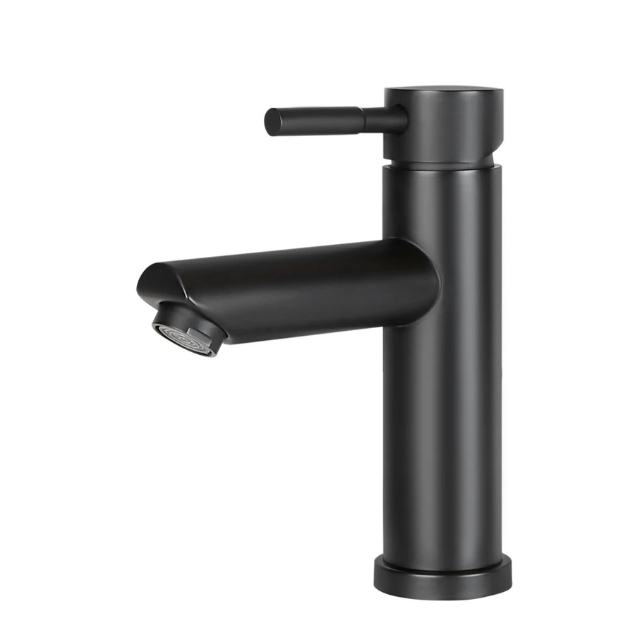 NETTLIFE Wasserhahn für das Badezimmer aus Edelstahl in Matt Schwarz mit Einhebelmischer und wassersparender Funktion - Bild 2