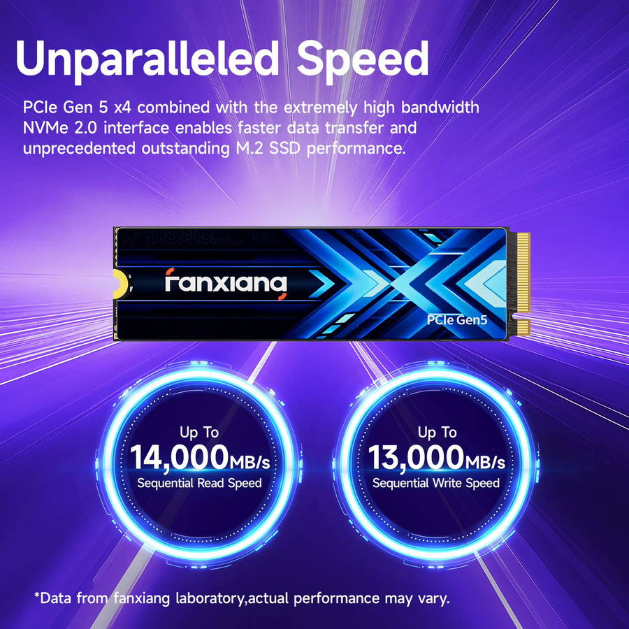 Fanxiang S910 PCIe 5.0 M.2 NVMe SSD mit DRAM-Cache für Laptop und PC - Bild 2