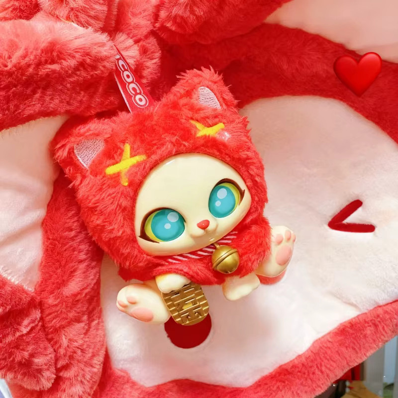 SUPERGG Lucky PICOCO Umhang Katze, Plüsch Blind Box, Maneki Neko Anhänger - Bild 2