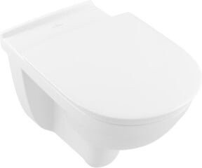 Villeroy & Boch Wand-WC VICARE Tiefspüler in Weiß, B/H: 36 x 59,5 cm, mit D-Flush und waagerechtem Abgang - Bild 1