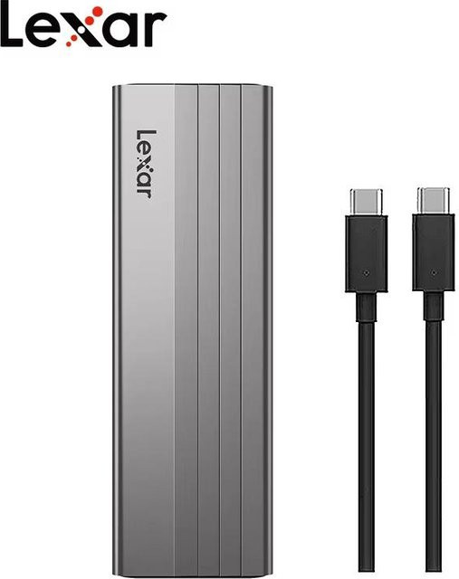 Lexar M.2 NVMe SSD-Gehäuse USB 3.2 Gen 2 Typ-C mit 10 Gbit/s, externes Festplattengehäuse für NVMe SSDs bis zu 4 TB, Grau - Bild 1