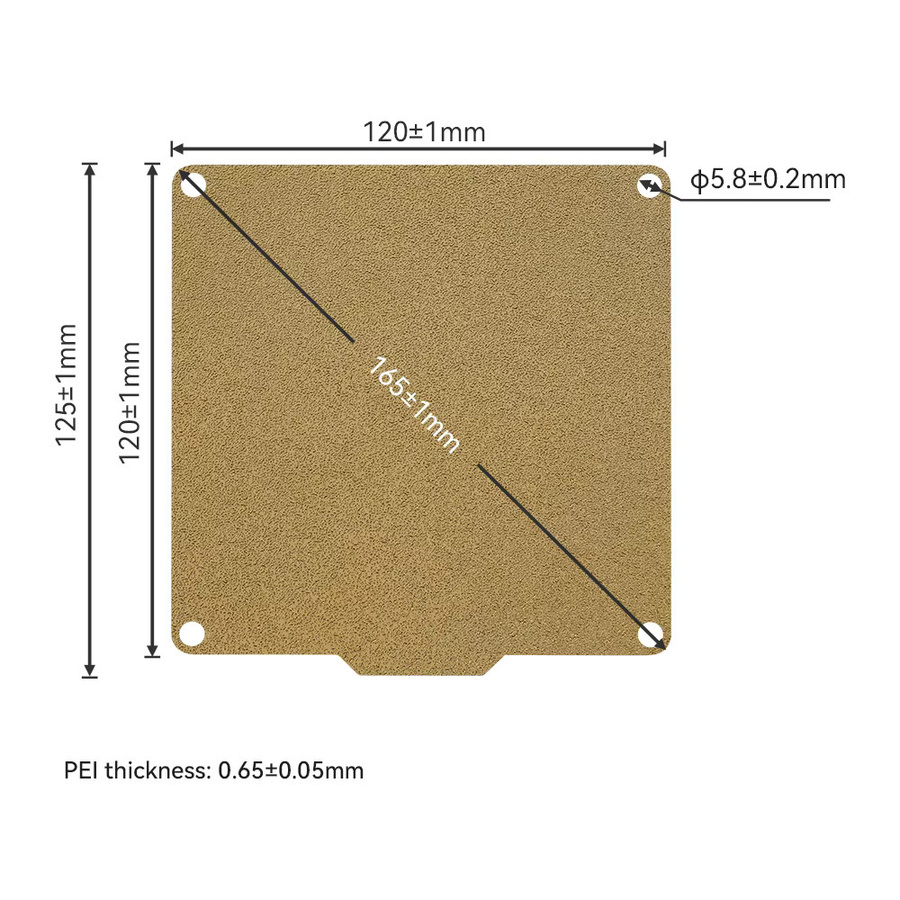 Easythreed Doppelseitige Textur PEI Federstahlplatte mit Magnetbasis für FDM 3D-Drucker K7 K9 K10 K1 X1, Farbe: Schwarz, B/T: 120 x 120 mm - Bild 3