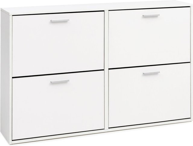 Wohnling Schuhschrank WL5.829 modern weiß matt B/H/T: 120 x 81 x 24 cm - Bild 1