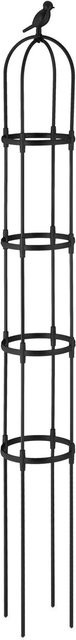 Relaxdays Rankobelis Obelisk 2er Set aus Stahl und Kunststoff in Schwarz, Höhe: 188 cm, Breite: 24 cm, Tiefe: 24 cm - Bild 1