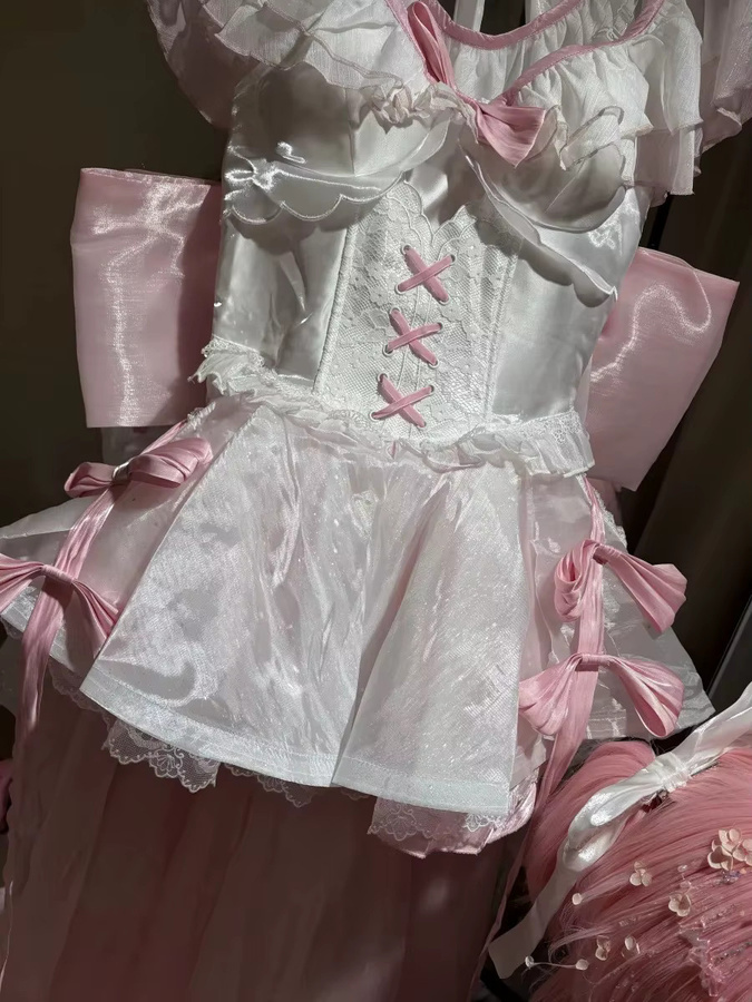 Madoka Magica Kaname Madoka Cosplay Symphony of Destiny Kostüm, Mädchen, Rosa, Zubehör, Textil - Bild 3