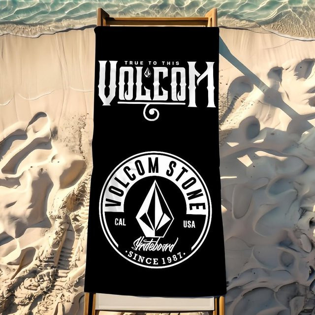 Volcom Strandtuch für Strand und Pool, Schwarz, B/H: 150 x 180 cm - Bild 1