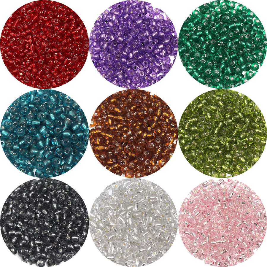 Louleur Glasperlen Rocailles, 4 mm, Distanzperlen - Bild 1