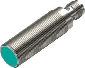 Induktiver Sensor Pepperl+Fuchs NBB8-18GM50-E2-V1 in Weißbronze, bündig montierbar, M18, Messing - Bild 1