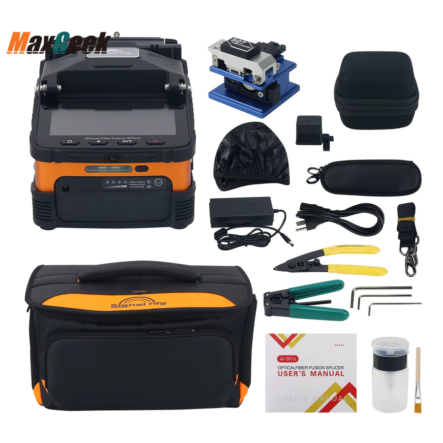 AI-5Pro Optical Fiber Fusion Splicer mit 6-Motor-Autofokus, 8s Spleißzeit und 5-Zoll-Farbbildschirm für Sicherheitsüberwachungsprojekte - Bild 3