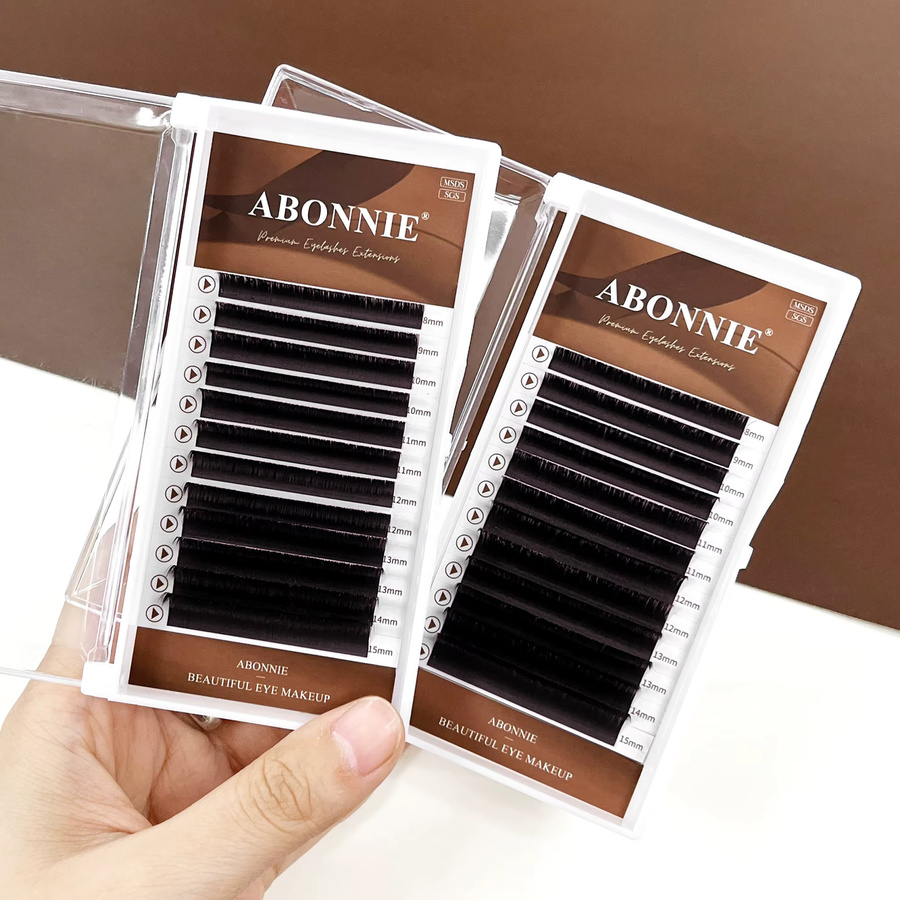 Abonnie Brown Easy Fan Wimpernverlängerungen, Dunkelbraun, Unisex - Bild 6