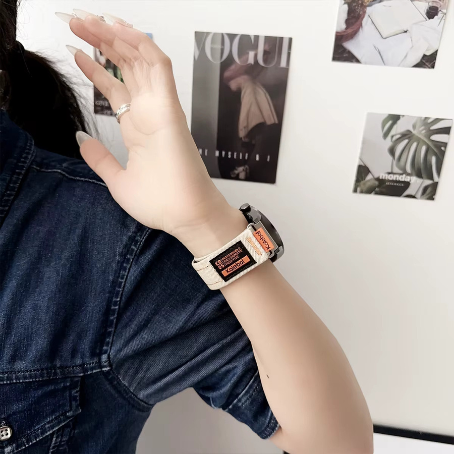 CAOWTAN Uhrenarmband Denim Canvas, Vintage Retro, Unisex - Bild 2