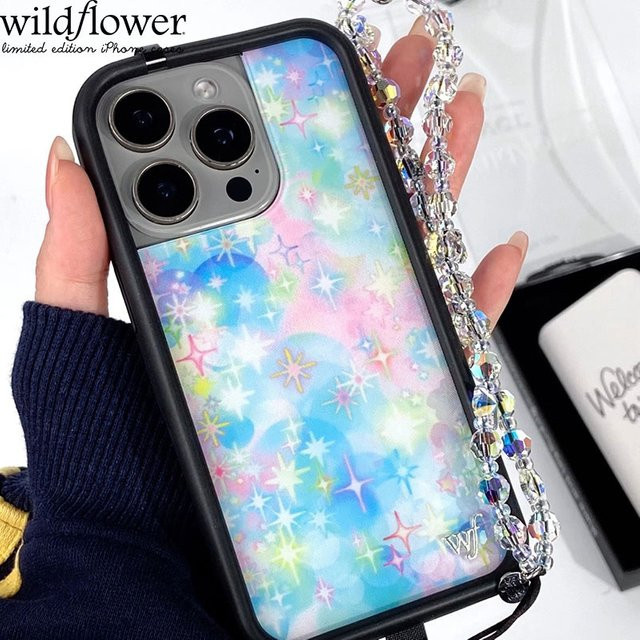 Wildflower Star Sparkle City Handyhülle für iPhone 17 16 15 14 13 12 Pro Max, bunt und stoßfest - Bild 1