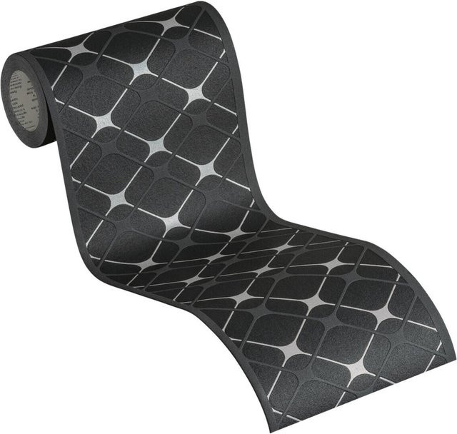A.S. Création Selbstklebende Bordüre Geometrisch in Schwarz-Grau, B/H: 17 x 500 cm - Bild 3