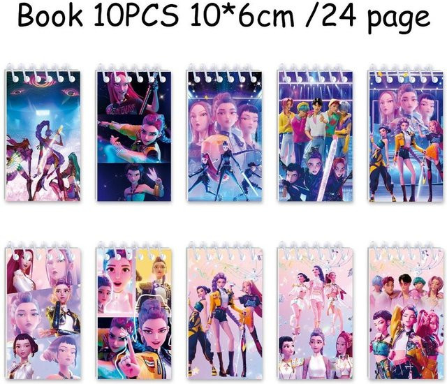 10 Stück Yiran toy 1 KPOP Hexenjagd Notizbücher im Softcover Design für Kinder und Teenager, Mehrfarbig - Bild 1