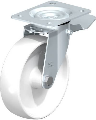 Blickle Lenkrolle LE-PO 175G-ST mit Feststeller, verzinkt, Rad-Durchmesser: 17,5 cm, Tragfähigkeit: 300 kg - Bild 1