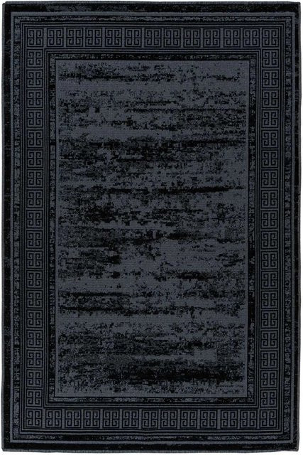 MeGusta Kurzflor Teppich Schwarz Modern mit 3D-Struktur, B: 120 cm, L: 170 cm - Bild 1