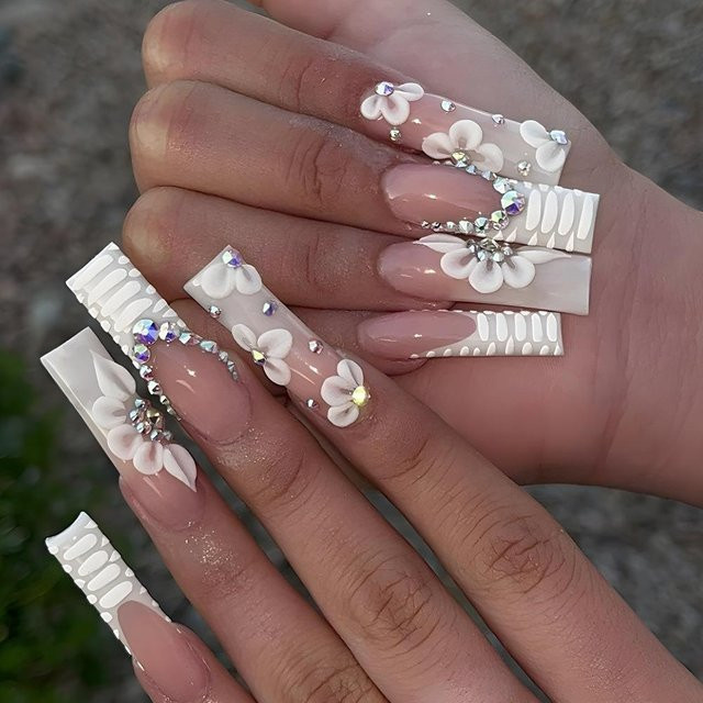 Glamour Nails Press On Nägel, Quadratisch, Schwarz, 24 Stück - Bild 1