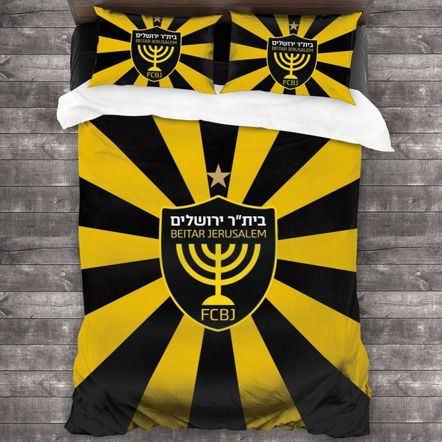 Beitar Jerusalem Ganzjahres-Bettwäsche-Set 3-teilig, Multicolor, B/H: 135 x 200 cm - Bild 1