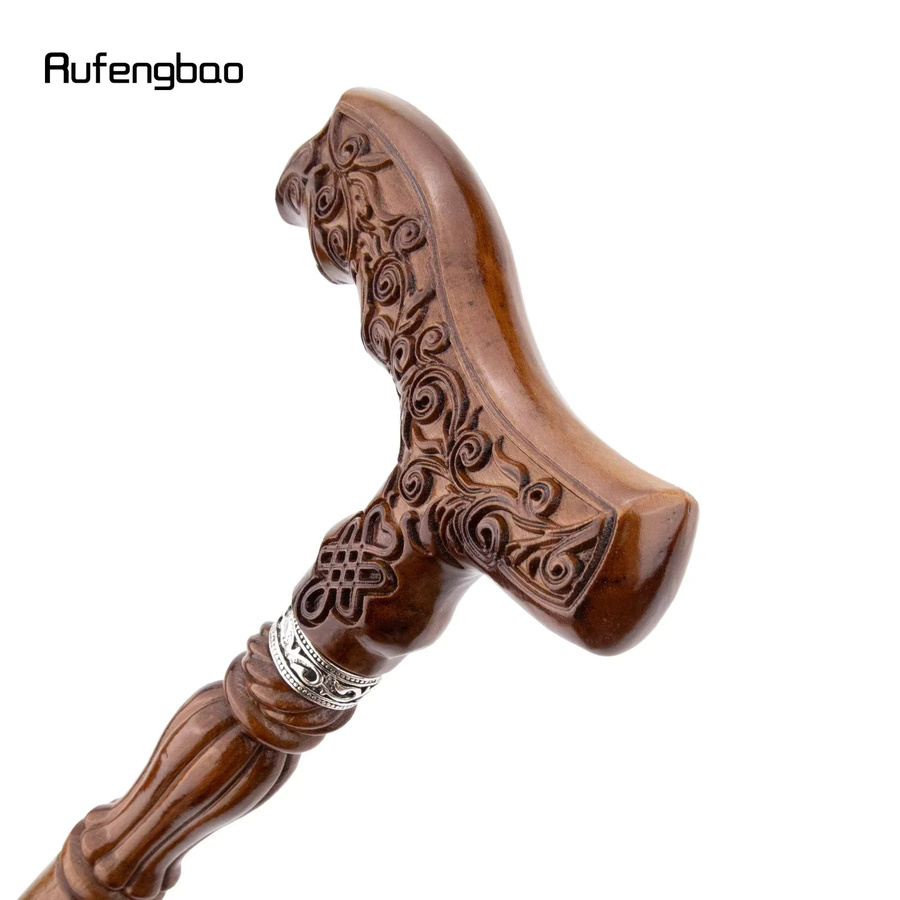 Rufengbao Dekorativer Holzgehstock in Braun für Vampir-Cosplay und Steampunk, Höhe: 93 cm - Bild 2
