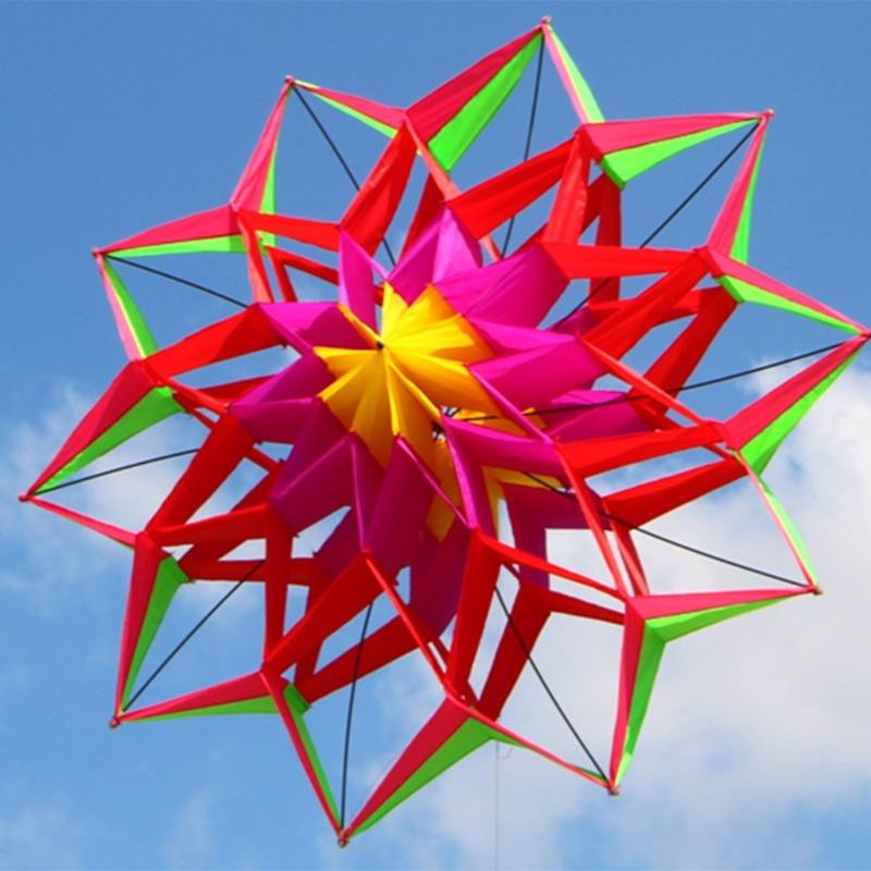 Lotusblumen Drachen 3D Dampfnudel Polyester Bunt / Mehrfarbig - Bild 2