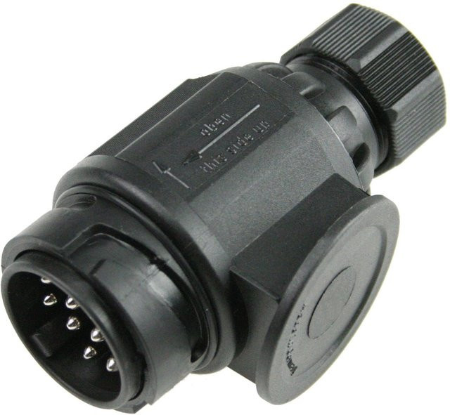Schwabe Adapter Anhängerkupplung Stecker mit Schraubanschluss für Kabeldurchmesser 8,5-10 mm in Schwarz - Bild 1
