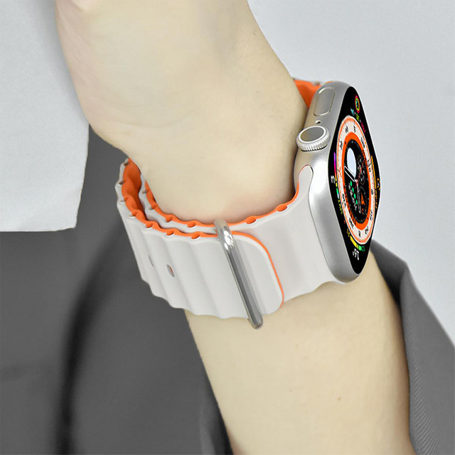 Ozeanarmband für Apple Watch, Silikon, Weiß, Unisex - Bild 1