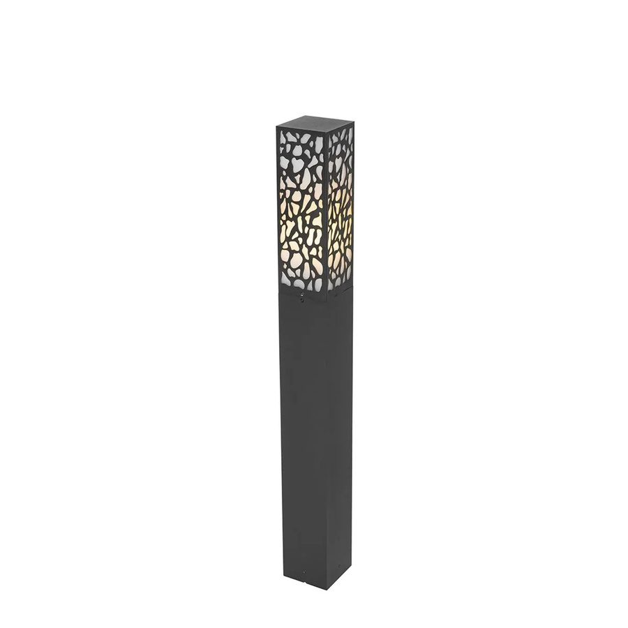 QAZQA Moderner Außenpfosten Nicole aus Aluminium in Schwarz, IP44, E27, Höhe: 90 cm - Bild 2