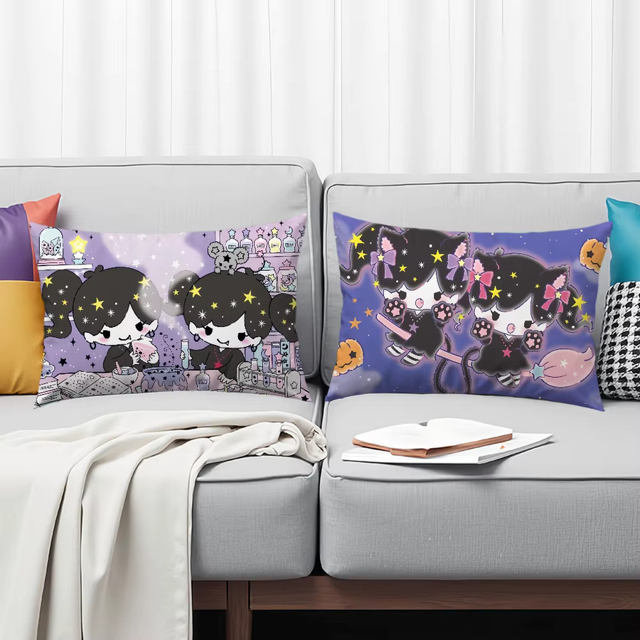 Sanrio Kissenbezug mit niedlichem magischem Twin C-Comets Cartoon-Design, rechteckiger Kissenbezug für Sofa und Wohnzimmer - Bild 3