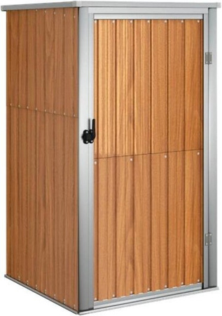 vidaXL Geräteschuppen aus verzinktem Stahl in Braun B/T/H: 88 x 89 x 161 cm