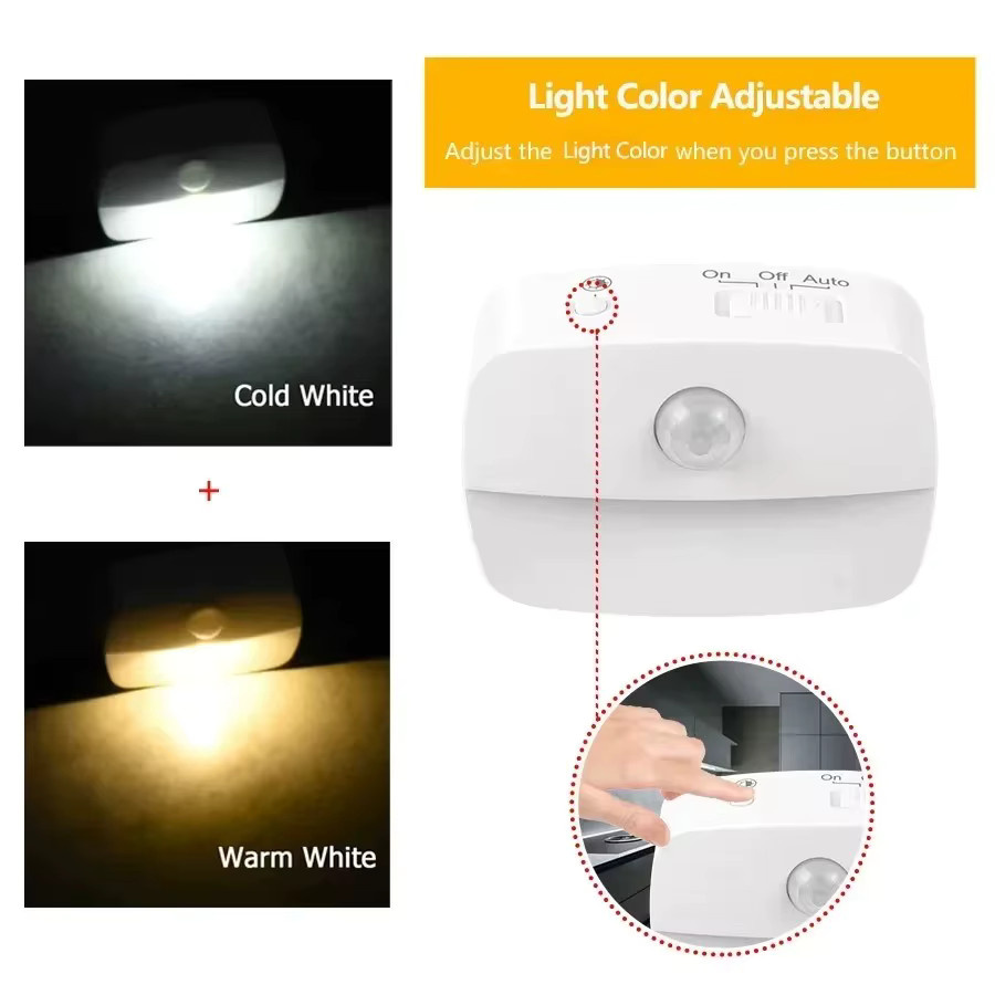 GGBEE LED Nachtlicht mit Bewegungssensor als Wandleuchte in Weiß für Flur, Treppe, Küche und Schlafzimmer - Bild 3