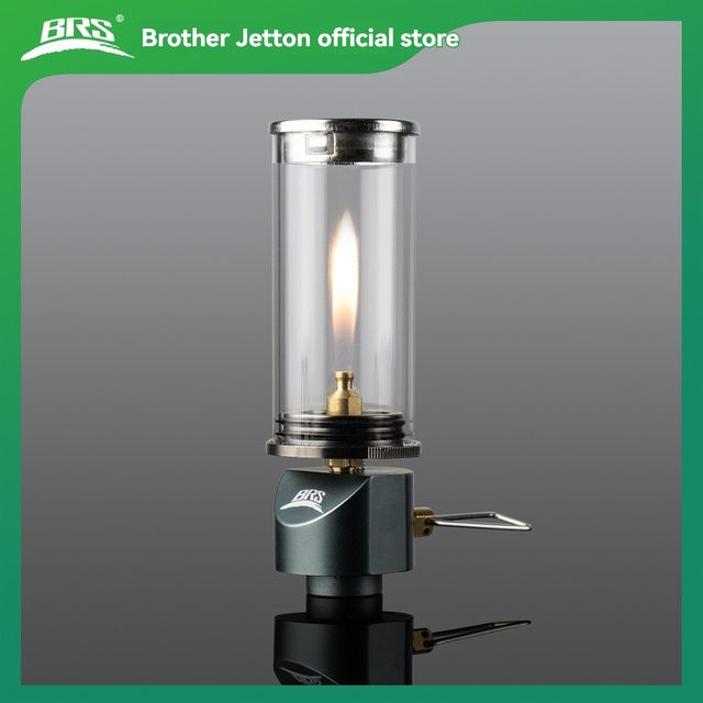 BRS BRS-55 Winddichte Gaskerzenlampe Tragbare Gaslaterne aus Metall in Silber - Bild 1