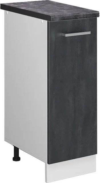 Vicco Apothekerschrank R-Line Medizinschrank für die Küche in Anthrazit und Schwarz mit weißem Korpus, Breite: 30 cm - Bild 1