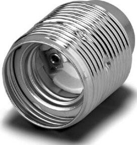 Houben E27 Fassung Halterung in Chrom und Silber mit Porzellan und PPS - Bild 1