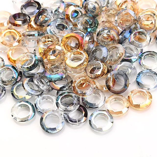 YUANZHIRUN Spacer Perlen, Kristall Glas, Runde Loch Perle, Unisex - Bild 1