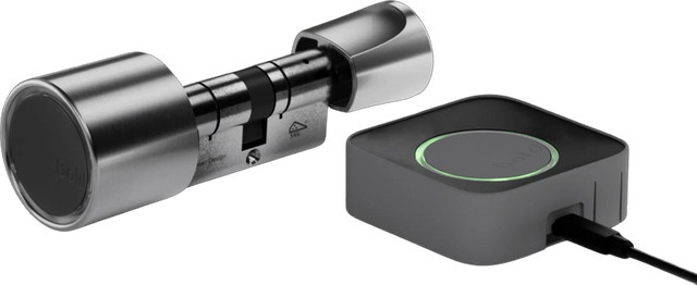 Bold Elite Smart Lock Starter Set mit SX33 Türschloss und Connect Bridge in Silber - Bild 1