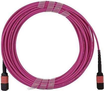 Kompatibles Alcatel-Nokia BlueOptics LWL Trunkkabel MPO/UPC zu MPO/UPC, Multimode OM4 G50/125µm, 12 Kerne, Typ B, Farbe: Magenta, Länge: 3 Meter, Durchmesser: 3,0 mm, LSZH - Bild 1