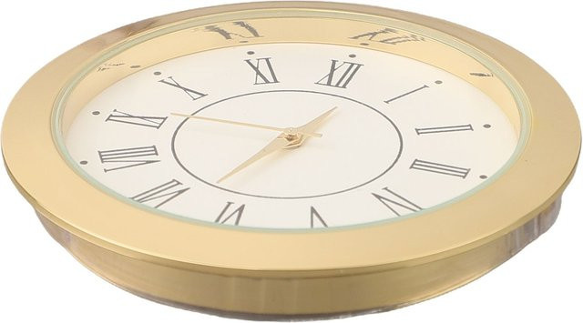 Uhren-Einsatz, Quarzwerk, 45 mm, silberfarbene Lünette, Edelstahlrückseite - Bild 1