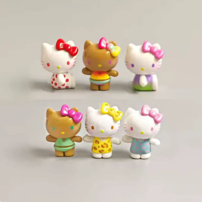 Sanrio Kt Cat Daily Life Serie Blind Box Mehrfarbige Mini-Actionfiguren aus Kunststoff als Dekoration für Kinder - Bild 2