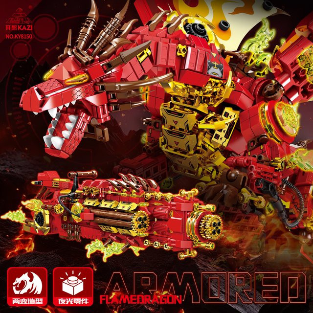 Kaizhi Flammendrache, Mecha-Modell, mechanische Montage, Bausteinspielzeug - Bild 1