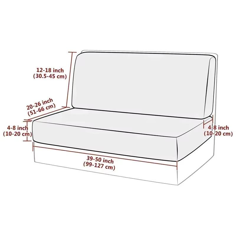 WANERQU 2er-Set Stretch-Samt Sofa-Abdeckungen für Wohnmobile und Camper, weiche Sitz- und Rückenlehnenbezüge - Bild 2
