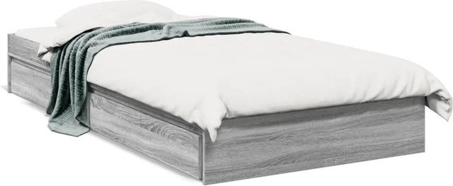 vidaXL Bettgestell mit Schubladen in Grau Sonoma aus Holzwerkstoff, B/T: 100 x 200 cm - Bild 1