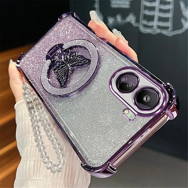 Glitzernde Schmetterlings-Kristall-Silikonhülle für Infinix Note 50 40 30 Pro 50X 50S Smart 10 9 8 7 6 in Lila - Bild 1