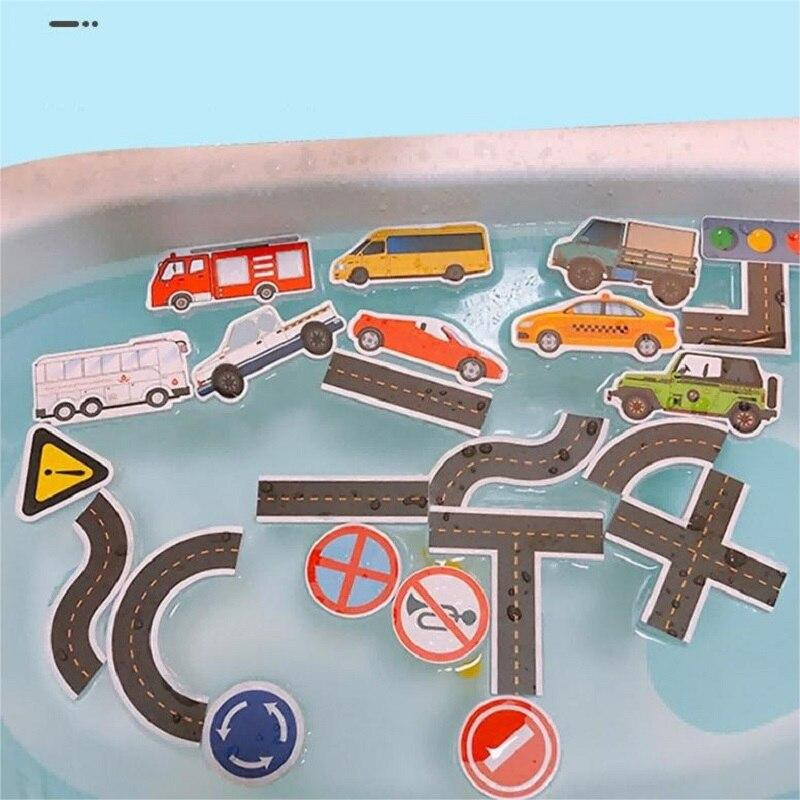 Yiran toy Badespielzeug Stadtverkehr Auto Straße Schiene 23-teiliges Set - Bild 3
