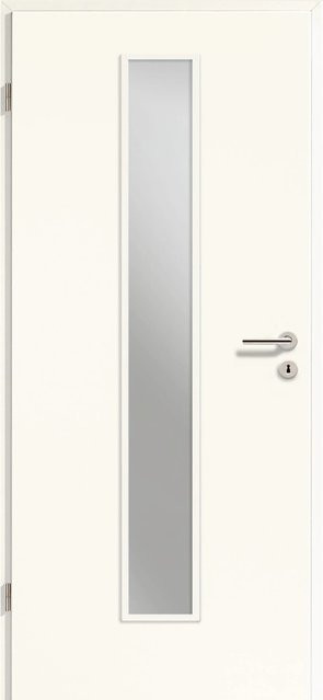GetaDoor Zimmertür CPL Weiß satiniert, modern, DIN Links, Höhe: 211 cm, Breite: 86 cm - Bild 1